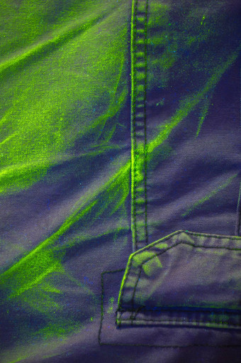 紫外线色素发光光棉花短裤发光黄绿色颜色生动的