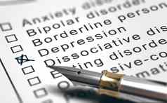 精神健康障碍列表抑郁症诊断