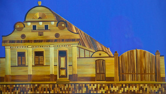 科航塞尔维亚11月小麦稻草艺术图片代表犹太人会堂