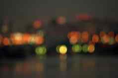 模糊灯晚上城市拍摄散焦图片晚上