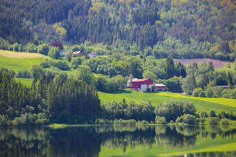 湖景观挪威