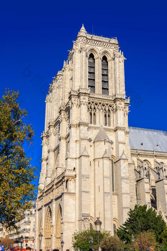 巴黎法国4月我们的爵士巴黎大教堂法国<strong>哥特</strong>体系结构
