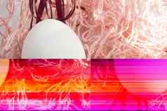 拍摄复活节蛋粉红色的背景损坏的文件摘要纹理背景噪音故障相机vhs像素错误
