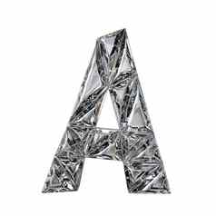 水晶三角字体。信渲染