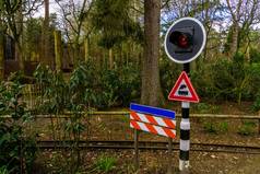 警告交通光铁路荷兰警告迹象