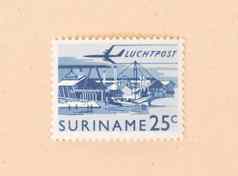 苏里南约邮票印刷苏里南显示哈博