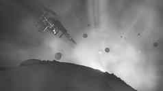 行星国际空间站太阳宇宙雾插图
