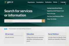 爱尔兰政府网络页面