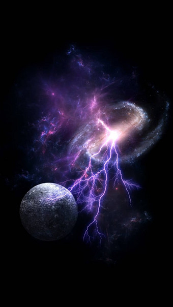 行星星系科学小说壁纸美深空间数十亿星系宇宙宇宙艺术背景垂直图像智能<strong>手机背景</strong>