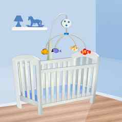 婴儿蓝色的房间