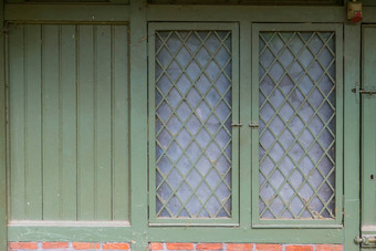 关闭窗口百叶窗古董设计经典体系结构背景