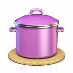 紫色的烹饪能软木塞垫
