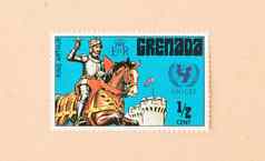 格林纳达约邮票印刷格林纳达显示图像