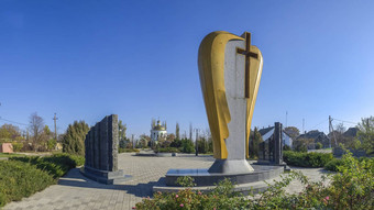 纪念碑受害者大饥荒多布罗斯拉夫乌克兰