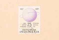 印尼约邮票印刷印尼显示