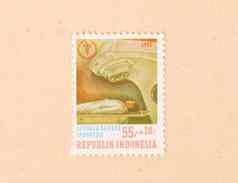 印尼约邮票印刷印尼显示通过