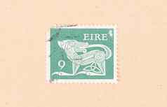爱尔兰约邮票印刷爱尔兰显示动物