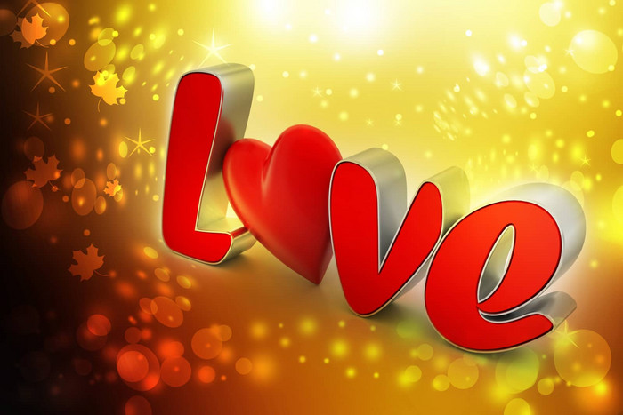 红色的爱心情人节一天概念