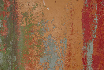 木表面棕色（的）颜色块剥红色的油漆纹理背景