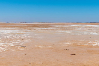 湖麦克利德干旱盐湖西方澳大利亚海市蜃楼地平线