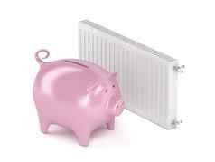 小猪银行加热散热器