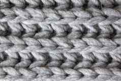 针织羊毛变形表面宏软灰色美利奴羊毛