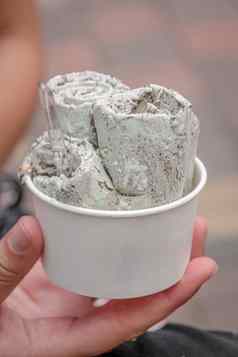 锅冻冰奶油马来西亚街食物市场味道