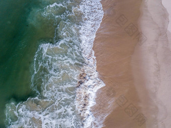 无人机图片波打海滩