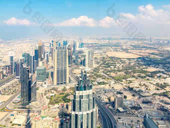 神奇的视图迪拜最高的建筑世界迪拜塔哈利法塔塔