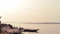 jalangi河一边视图农村印度景观摄影典型的农村场景描绘简单的农村生活印度巴吉拉提丘尼jalangi当地的的名字河娜迪娅西孟加拉