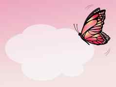 插图粉红色的蝴蝶