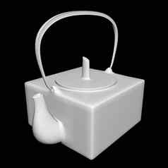 白色陶瓷茶水壶插图