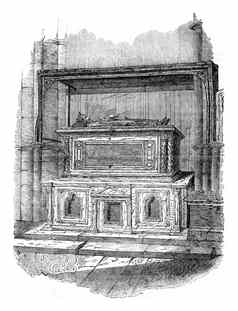 墓亨利3西敏寺古董雕刻