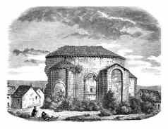 废墟教堂圣伦纳德外部视图后殿