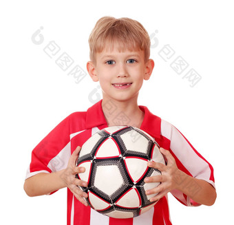 男孩足球球摆姿势