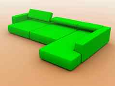 沙发绿色音调梯度背景