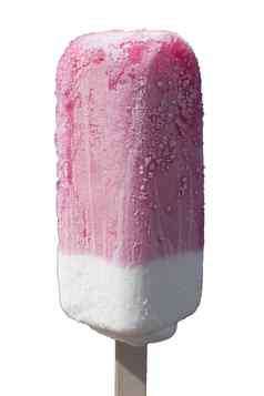 白色粉红色的冰奶油剪裁路径