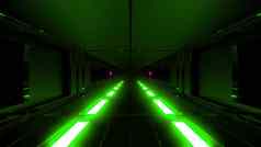 黑暗未来主义的科幻隧道热金属发光的底插图壁纸背景