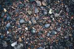 小石头海散景效果模糊装饰背景