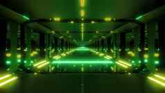 黑暗未来主义的科幻玻璃隧道插图背景壁纸