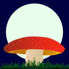 完整的月亮蘑菇背景
