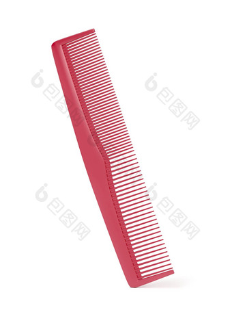 红色的塑料梳子