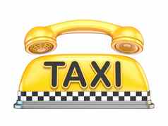 出租车标志电话手机
