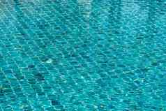 蓝色的游泳池水纹理