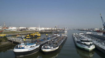 工业区域港口鹿特丹荷兰由