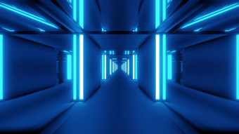 清洁蓝色的隧道走廊<strong>玻璃窗</strong>户插图背景壁纸<strong>设计</strong>