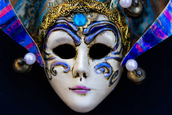 典型的面具传统的威尼斯狂欢节