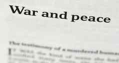 单词战争和平