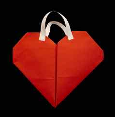 红色的心购物袋