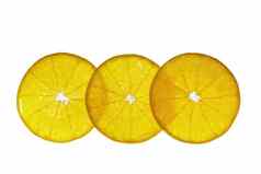 新鲜的切片多汁的橙色水果集白色背景热带橙色水果纹理背景